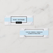 Modern Marble Clean Baby Blue Mini Visitekaartje (Voorkant / Achterkant)