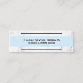 Modern Marble Clean Baby Blue Mini Visitekaartje (Achterkant)