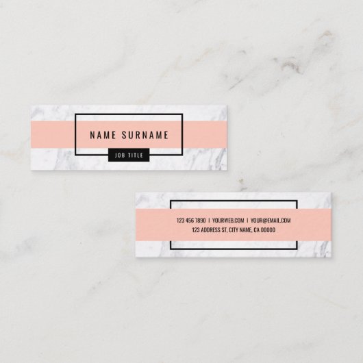 Modern Marble Clean Mini Visitekaartje (Voorkant / Achterkant)