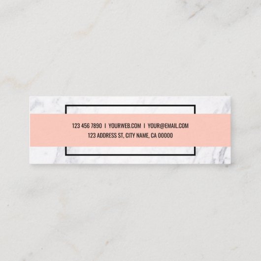 Modern Marble Clean Mini Visitekaartje (Achterkant)