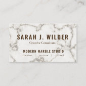 Modern Marble Creative Consultant Business Card Visitekaartje (Voorkant)