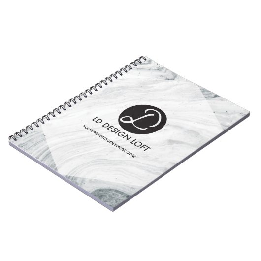 Modern Marble Customize with Your logo and website Notitieboek (Linkerzijde)