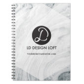 Modern Marble Customize with Your logo and website Notitieboek (Voorkant)