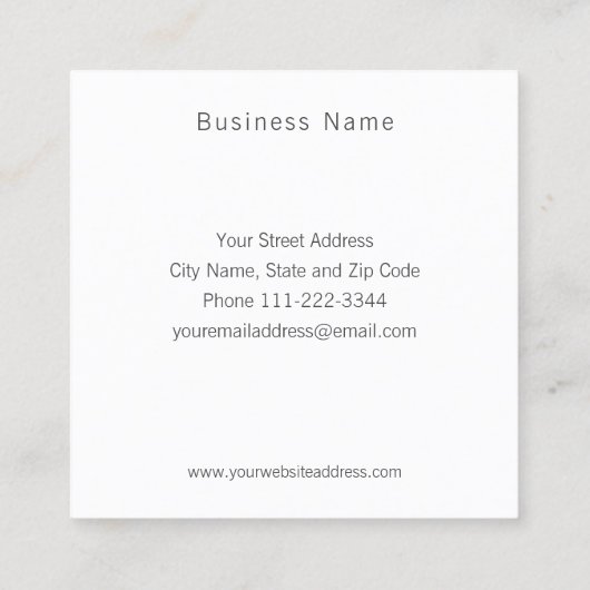 Modern Marble Dentist Visitekaartje (Achterkant)