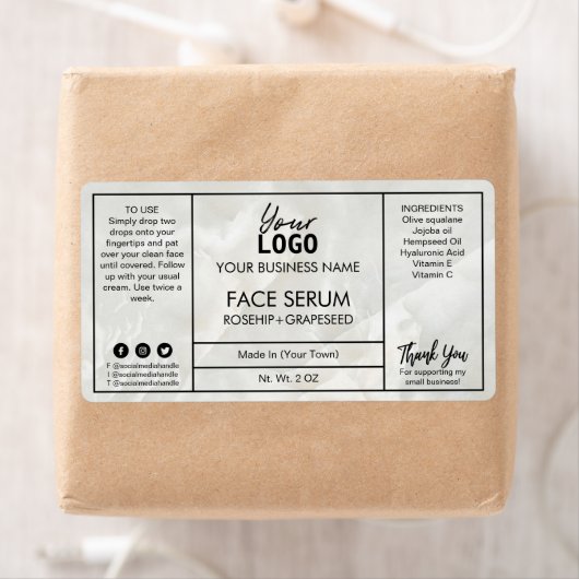 Modern Marble Face Serum Etiket (Insitu)