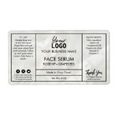 Modern Marble Face Serum Etiket (Voorkant)