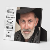 Modern Marble Family Photo Keepomwille Memorial Fotoplaat (Zijkant)