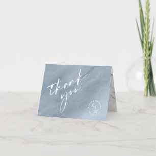 Modern Marble Glitter Bedankt Dusty Blue ID816 Kaart
