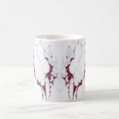 Modern Marble Glitter Monogram Burgundy ID816 Koffiemok (Center)