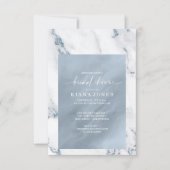 Modern Marble Glitter Vrijgezellenfeest Blue ID816 Kaart (Voorkant)