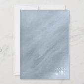 Modern Marble Glitter Wedding Dusty Blue ID816 Sav Save The Date (Voorkant)