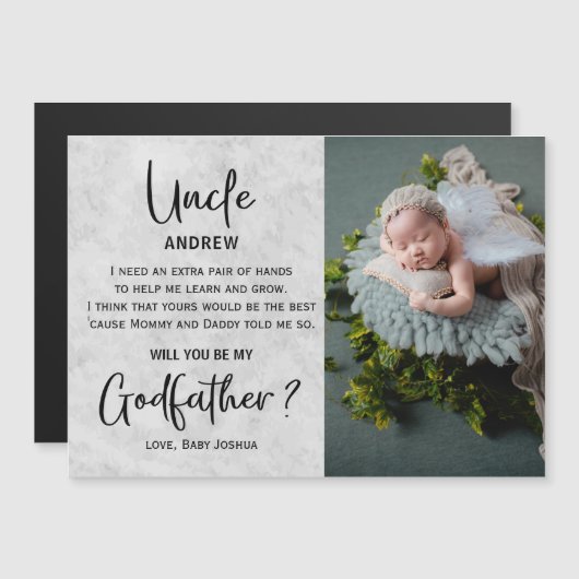 Modern Marble Godfather Foto Voorstel (Voorkant / Achterkant)