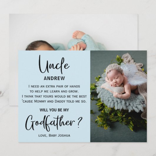 Modern Marble Godfather Foto Voorstel (Voorkant / Achterkant)