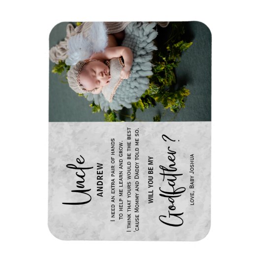 Modern Marble Godfather Foto Voorstel Magneet (Verticaal)