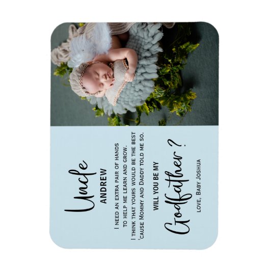 Modern Marble Godfather Foto Voorstel Magneet (Verticaal)