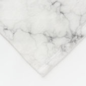 Modern Marble Gold Girly Script Monogram Fleece Deken (Hoek)