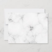 Modern Marble Gold Girly Script Monogram Notitiekaartje (Achterkant)