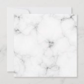 Modern Marble Gold Girly Script Monogram Square Notitiekaartje (Achterkant)