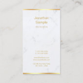 Modern Marble Gold Handgeschreven Script Sjabloon Visitekaartje (Achterkant)