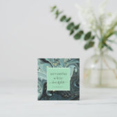 Modern Marble Hair Stylist Square Visitekaartje (Staand voorkant)
