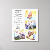 Modern Marble Herdenking Foto Collage Memorial Canvas Afdruk (Voorkant)