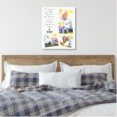 Modern Marble Herdenking Foto Collage Memorial Canvas Afdruk (Insitu (Slaapkamer))