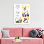 Modern Marble Herdenking Foto Collage Memorial Canvas Afdruk (Insitu (Woonkamer))