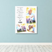 Modern Marble Herdenking Foto Collage Memorial Canvas Afdruk (Insitu (Houten vloer))