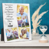 Modern Marble Herdenking Foto Collage Memorial Fotoplaat (Zijkant)