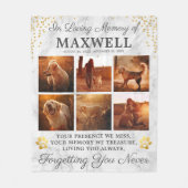 Modern Marble Herembrance Dog Fleece Deken (Voorkant)