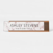 Modern Marble Kantoor werknemer Bureau Naambordje (Voorkant)