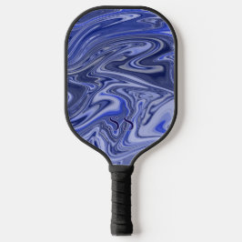 Modern Marble Monogram Pickleball Paddle
