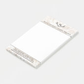 Modern Marble Monogram Wreath Post-it® Notes (Schuin)