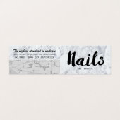 Modern Marble, Nail Technicien, Nail Salon Loyalty Visitekaartje (Buitenkant ongevouwen)