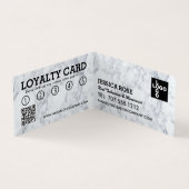 Modern Marble, Nail Technicien, Nail Salon Loyalty Visitekaartje (Binnen)