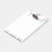 Modern Marble Paint Stroke Name - Post-it® notes (Schuin)