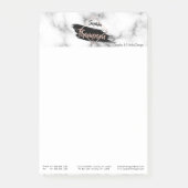 Modern Marble Paint Stroke Name - Post-it® notes (Voorkant)