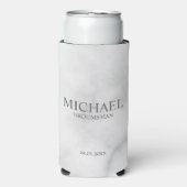 Modern Marble Personalized Groomsman Seltzer Blikjeskoeler (Seltzer Voorkant)