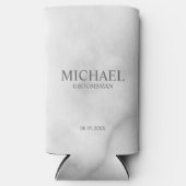 Modern Marble Personalized Groomsman Seltzer Blikjeskoeler (Voorkant)