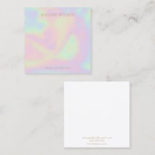 Modern marble rainbow script lampshade vierkante visitekaartje (Voorkant / Achterkant)