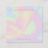 Modern marble rainbow script lampshade vierkante visitekaartje (Voorkant)