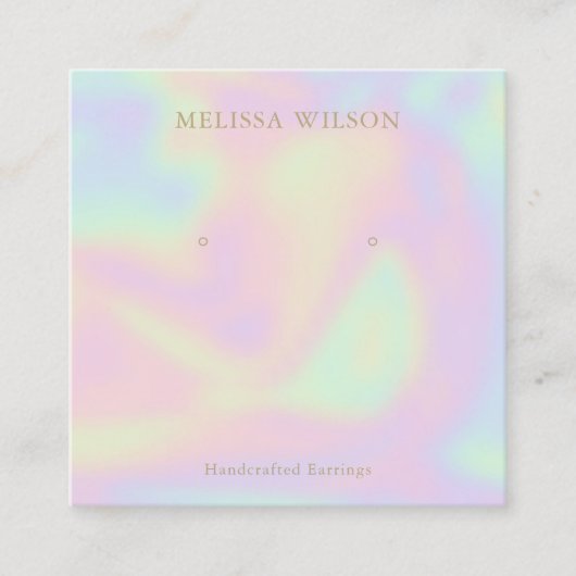 Modern marble rainbow script lampshade vierkante visitekaartje (Voorkant)