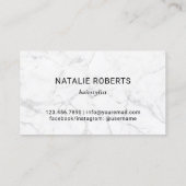 Modern Marble Scissor Hand Haarstylist Hair Salon Visitekaartje (Achterkant)