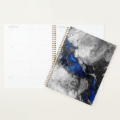 Modern Marble Stone Blue Black Grey Design Planner (Display)