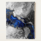 Modern Marble Stone Blue Black Grey Design Planner (Achterkant)