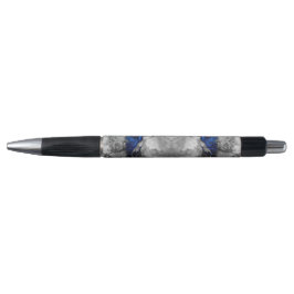Modern Marble Stone Blue Black Grey Pen
