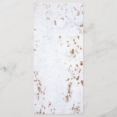 Modern Marble Texture Wedding Design MENU (Achterkant)