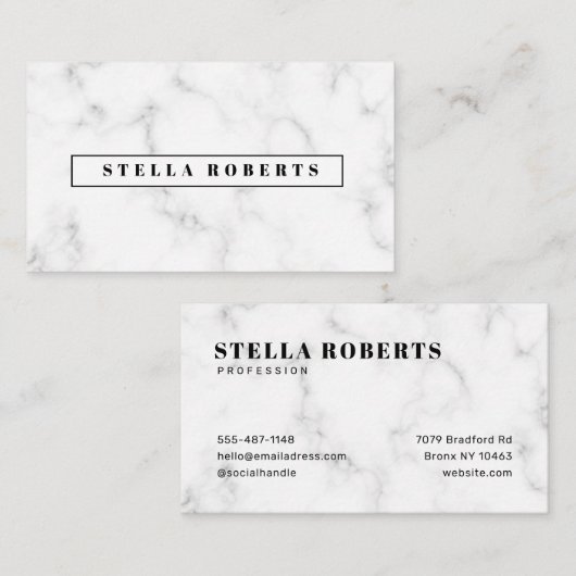 Modern Marble Visitekaartje (Voorkant / Achterkant)