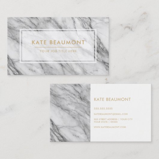 Modern Marble visitekaartje (Voorkant / Achterkant)