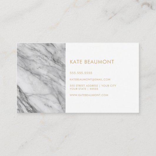 Modern Marble visitekaartje (Achterkant)